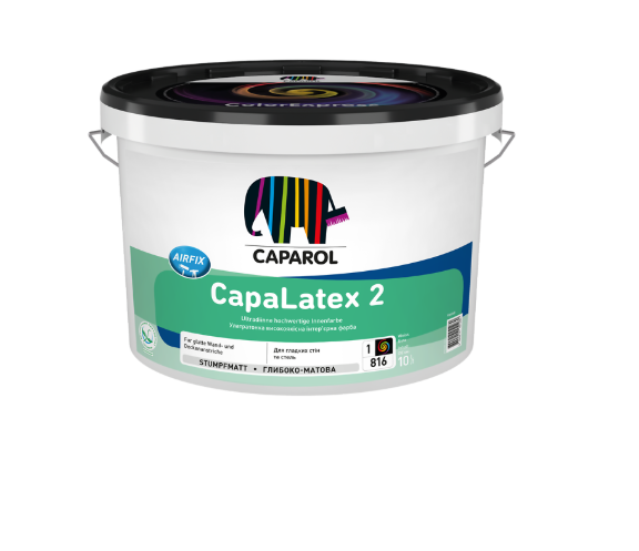 Фарба інтер'єрна латексна Caparol CapaLatex 2 База 1 глибокий мат білий 10 л